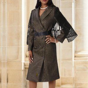 Golden Moments Cape-Effect Church Dress by Lisa Rene Black Label, Size 8